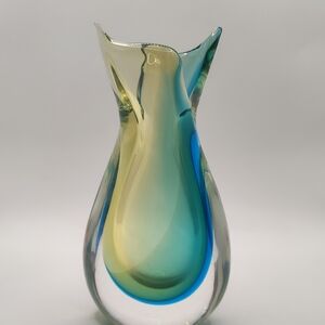 Murano Oball Sommerso Fishtail Vase
